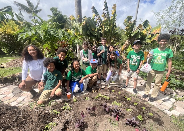 Students from Miami-Dade County Public Schools during a field trip to Fertile Earth Worm Farm.
